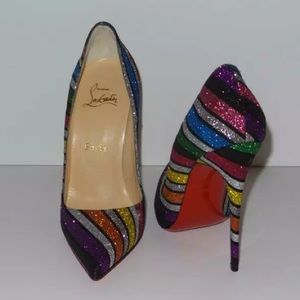 CHRISTIAN LOUBOUTIN SO KATE 120 Glitter PUMPS